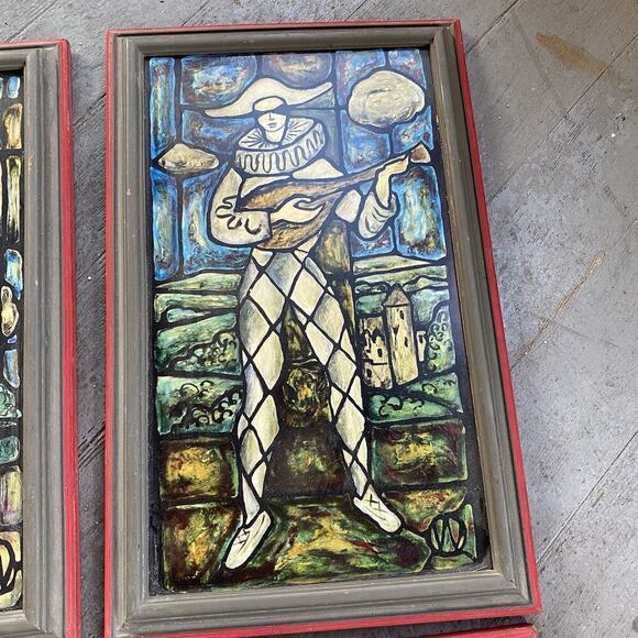 VTG MCM ArtPrint Baron Pictures Framed Harlequin 1950s New York 942 LotOf 4 Rare - Picture 3 of 12